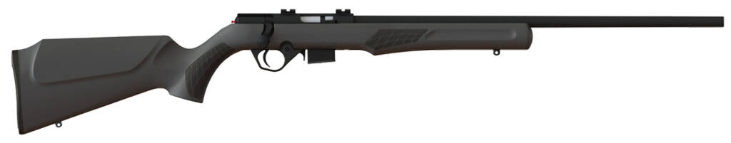 Rossi RB22W2111 RB22 Full Size 22 WMR 5+1, 21" Blued Button Rifled Free Floating Steel Barrel, Blued Stainless Steel Receiver, Black Monte Carlo Stock, Right Hand