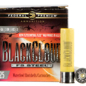 Federal Black Cloud FS 20Ga 3" 1oz 3 Shot - 25 Shells/Box 604544625318