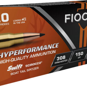 Fiocchi Hyperformance .308 Win 150gr Swift Scirocco II Bonded Ammo - 20 Rounds per Box 762344712024