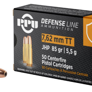 ** PPU PPD7T Defense 7.62x25mm Tokarev 85gr Jacketed Hollow Point - 50 Rounds per Box, 10 Boxes per Case

** 8605003813200