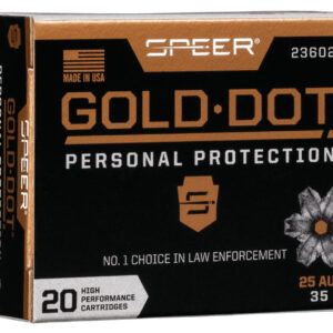 ** Speer Gold Dot Personal Protection .25 ACP 35gr Hollow Point - 20 Rounds per Box

** 604544647174