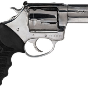 Charter Arms Mag Pug 357 Magnum Revolver, 5-Shot, 3" High Polished Stainless Steel Barrel, Cylinder & Frame, Black Finger Grooved Rubber Grip 678958735390