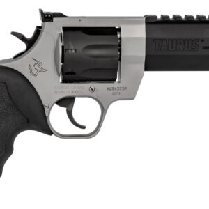 Taurus Raging Hunter .357 Magnum Handgun - 7-Round Capacity, 5.12" Barrel, Matte Black Oxide Cylinder & Barrel, Matte Stainless Steel Frame, Black Rubber Grip with Red Cushion Insert 725327617570