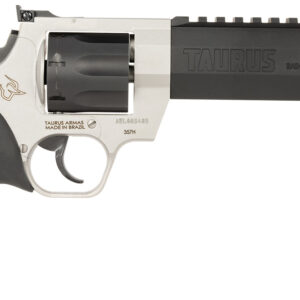 Taurus Raging Hunter .357 Magnum 7-Round Revolver, 6.75" Matte Black Cylinder & Barrel, Matte Stainless Steel Frame, Black Rubber Grip with Red Cushion Insert 725327617594