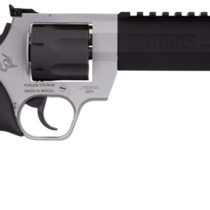 Taurus Raging Hunter .454 Casull 5-Round Revolver - 6.75" Matte Black Oxide Barrel & Cylinder, Stainless Steel Frame, Black Rubber Grip with Red Insert 725327617655