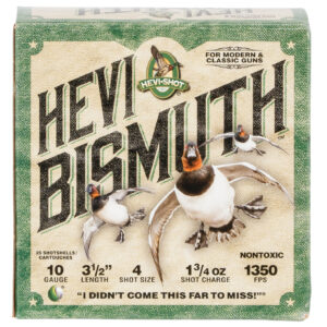 HEVI-Shot Bismuth 10 Gauge 3.5" 1.75oz #4 Shot box with 25 rounds