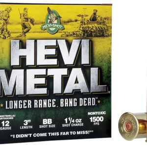 HEVI-Metal 12 Gauge 3" BB Shot - 1 1/4 oz - 25 Rounds per Box 816383002827