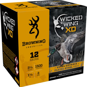 Browning Wicked Wing XD 12Ga 3.5" 1.5oz 2 Shot Ammo - 25/Box 020892023055