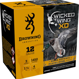 Browning Wicked Wing XD 12Ga 3" ammo box with steel shot
