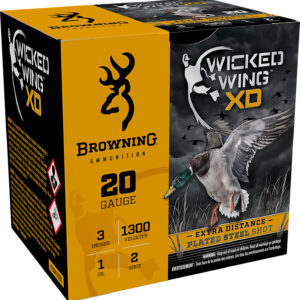 Browning Wicked Wing XD 20 Gauge Ammo" 1oz 2 Shot | 25 Rounds** ** 020892023154