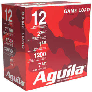 ** Aguila 12 Gauge Birdshot Shells - Standard Velocity 2.75", 1 1/8 oz, 7.5 Shot Rounds per Box (10 Boxes per Case) ** 640420002361
