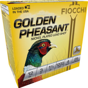 Fiocchi 123GP4 Golden Pheasant Extrema 12Gauge 3" 1 3/4oz 4Shot 25 Per Box/10 Case 762344703657