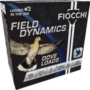 ** Fiocchi Field Dynamics 16 Gauge Shotshells for Dove & Quail" 1oz #8 Shot Rounds ** 762344700762