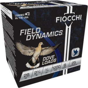 Fiocchi 28GT8 Field Dynamics 28Ga 2.75" 3/4oz 8Shot 25/Box 762344703527