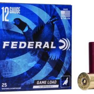 ** Federal Hi-Brass Game-Shok 12 Gauge Shotgun Shells" 1 1/4 oz #4 Shot Rounds ** 029465001384