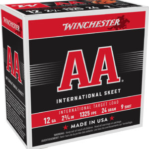 ** Winchester AA International Target Shotshells Gauge, 2.75", 24g, 9 Shot Rounds per Box (10 Boxes per Case) ** 020892009813