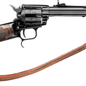 Heritage Rough Rider Rancher .22 LR Handgun, 6-Round Capacity, 16.12" Barrel, Black Oxide Finish, Walnut Stock, Right-Handed, Includes Leather Sling 727962703922