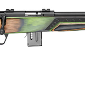 Savage Arms 91936 93 Minimalist 22 WMR Caliber with 10+1 Capacity, 18" Barrel, Matte Black Metal Finish & Boyd's Minimalist Green Laminate Stock Right Hand (Full Size)