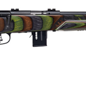 Savage Arms 96636 93R17 Minimalist 17 HMR Caliber with 10+1 Capacity, 18" Barrel, Matte Black Metal Finish & Boyd's Minimalist Green Laminate Stock Right Hand (Full Size)