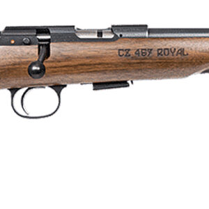CZ-USA 02370 CZ 457 Royal Full Size 22 LR 5+1 16.50" Black Nitride Steel Threaded Barrel Black Nitride Steel Receiver Walnut Fixed American Style w/Decorative Forend Tip Stock Right Hand