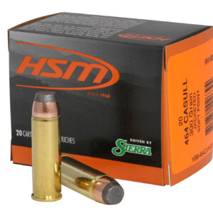 HSM Pro Pistol Hunter .454 Casull 300 gr Jacketed Soft Point Ammo - 20 Rounds per Box, 20 Boxes per Case**

** 810742026394
