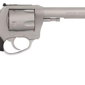 Charter Arms Pitbull 9mm Luger Handgun, 5-Shot, 6" Matte Stainless Steel Barrel, Cylinder & Frame with Black Rubber Grip 678958799606