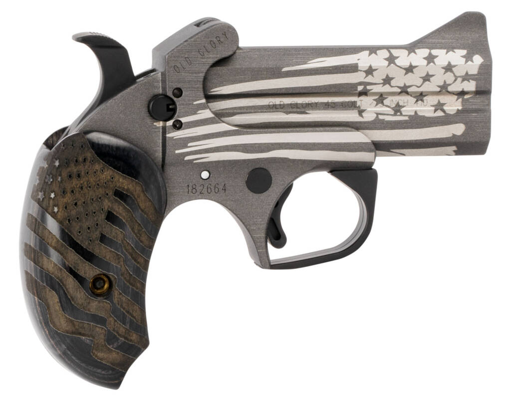 Bond Arms BAOG Old Glory .45 Colt / .410 Gauge 3.5" Stainless Steel Cerakote Handgun with American Flag 855959006616