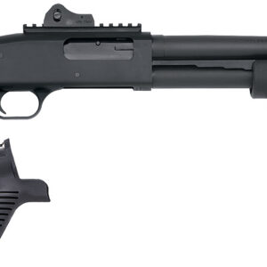 Mossberg 590 Tactical SPX 12 Gauge Shotgun, 18.5" Cylinder Bore Barrel, 6+1 Capacity, Matte Blued Finish, FLEX Stock with Pistol Grip, Ghost Ring Sights UPC 015813506960
