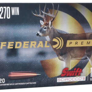 Federal Premium 270 Win 130gr Swift Scirocco II Ammo - 20 Rounds 604544656091