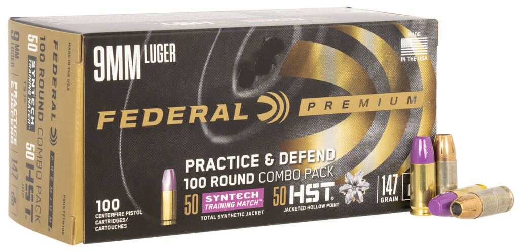 Federal Ammunition 9mm 147GR JHP 100 Rounds