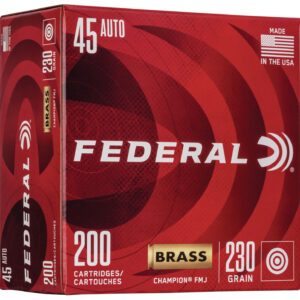 Federal WM52332 Champion Training 45ACP 230gr Full Metal Jacket 200 Per Box/5 Case 604544634228