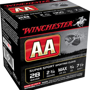 Winchester Ammo AASC287VP AA Sporting Clay 28Gauge 2.75" 3/4oz 7.5Shot 100 Per Box/5 Case 020892025745