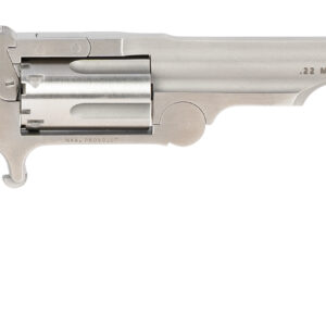 North American Arms Ranger II .22 WMR Handgun with 4" Barrel, 5-Round Cylinder, Stainless Steel Finish & Rosewood Boot Grip 744253003325