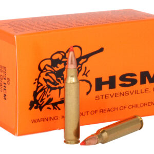 HSM Varmint Remanufactured .223 Rem 55gr Hornady V-Max - 50 Rounds per Box, 10 Boxes per Case 837306001437