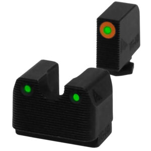 Rival Arms RA4A231G In-Line MOS Night Sights for G17/G19  Green Tritium Orange Outline Front Sight-Green Tritium White Outline Rear Sight