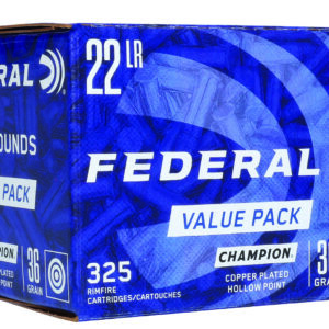 Federal 725 Champion Training Value Pack - 22LR Copper-Plated Hollow Point (325 Rounds, 10 Boxes)**

** 029465057985