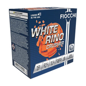 Fiocchi 12WRCRS8 Exacta Target White Rino Crusher 12Gauge 2.75" 1 1/8oz 8Shot 25 Per Box/10 Case 762344712482