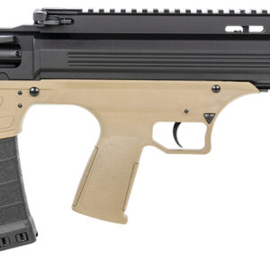 ATI Bulldog 12 Gauge Semi-Automatic Shotgun, 3" Chamber, 5+1 Capacity, 18.5" Black Steel Barrel, Black Aluminum Receiver, Picatinny Rail, Tan Bullpup Stock & Grip 819644026686