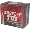 Fort Scott Munitions 38+P081SCV Tumble Upon Impact (TUI)  38Special+P 81gr Solid Copper Spun 20 Per Box/25 Case 758381721259