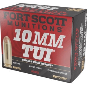 Fort Scott Munitions 10MM124SCV Tumble Upon Impact (TUI)  10mmAuto 125gr Solid Copper Spun 20 Per Box/25 Case 758381721143