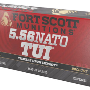 Fort Scott Munitions 5.56x45mm NATO TUI 62gr Solid Copper Ammo 753677048263