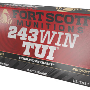 Fort Scott Munitions Tumble Upon Impact 243Win Rifle Ammunition - 70gr Solid Copper Spun 758381721563