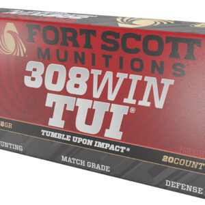Fort Scott Munitions Tumble Upon Impact (TUI) Brush Hog .308 Win - 168gr Solid Copper Spun Ammunition 753677048133