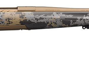 Browning 035538294 X-Bolt Mountain Pro 6.5 PRC 3+1 24" MB Fluted Burnt Bronze Cerakote Accent Graphic Black Carbon Fiber Stock Right Hand (Full Size)