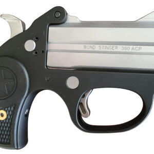 Bond Arms BASL Stinger .380 ACP Handgun - 2 Round, 3" Matte Stainless Steel Barrel, Anodized Aluminum Frame, Rebounding Hammer, Fixed Sights, Rubber Grip, Manual Safety 855959009761