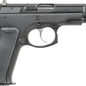 CZ-USA 91102 CZ 75 B  9mm Luger 16+1 4.60" Steel Barrel, Black Serrated Steel Slide, Black Polycoat Steel Frame w/Beavertail, Black Plastic Grip