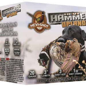 HEVI-Shot HEVI-Hammer Upland 20 Gauge 3" Shotshellsoz Steel & Bismuth 3 Shot (25 Rounds/Box, 10 Boxes/Case)** ** 816383004197