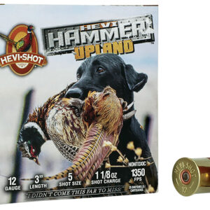 ** HEVI-Hammer Upland 12 Gauge 3" Shotshells 1/8oz Steel & Bismuth 5 Shot (25 Rounds/Box, 10 Boxes/Case) ** 816383004203