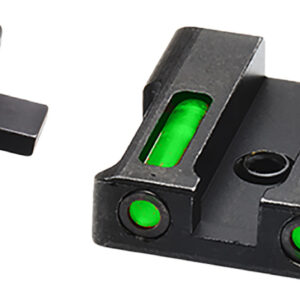 HiViz XDN521 LiteWave H3 Sight Set for Springfield XD Green Tritium Orange Outline Front Sight-Green Fiber Optic Rear Sight