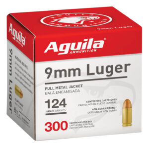 Aguila 1E092108 Target & Range Handgun 9mm Luger 124gr Full Metal Jacket 300 Per Box/4 Case 640420012698